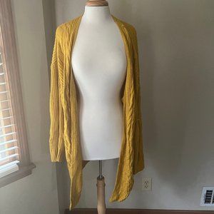 Long Mustard Yellow Cardigan